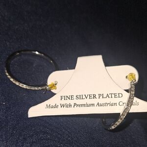 Silver Earrings with Premium Austrian Crystals and Elegant Design